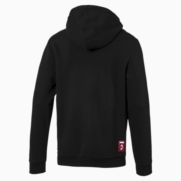 AC Milan DNA Men's Hoodie, Puma Black-Tango Red, extralarge