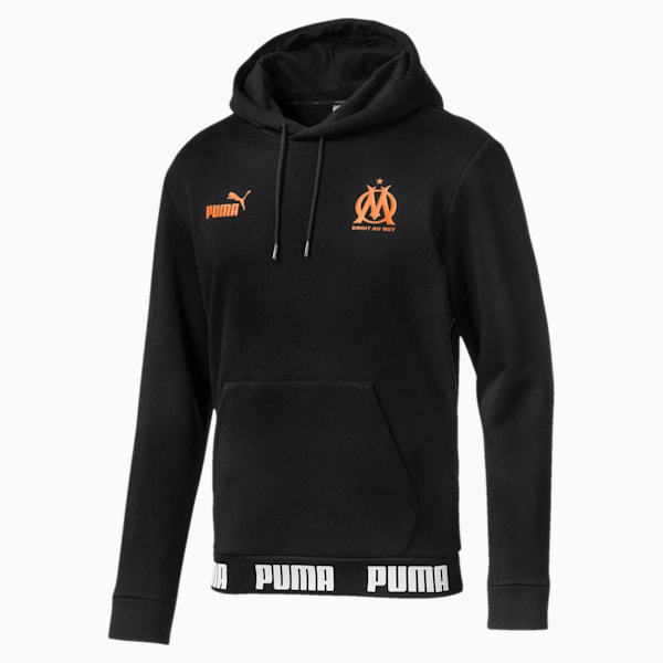 Olympique de Marseille FtblCulture Men's Hoodie, Puma Black, extralarge