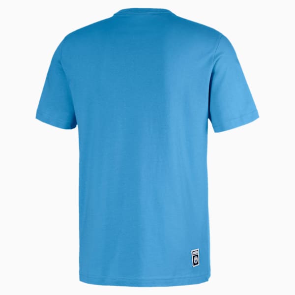 Manchester City FC Men's Shoe Tag Tee, Team Light Blue-Puma white, extralarge