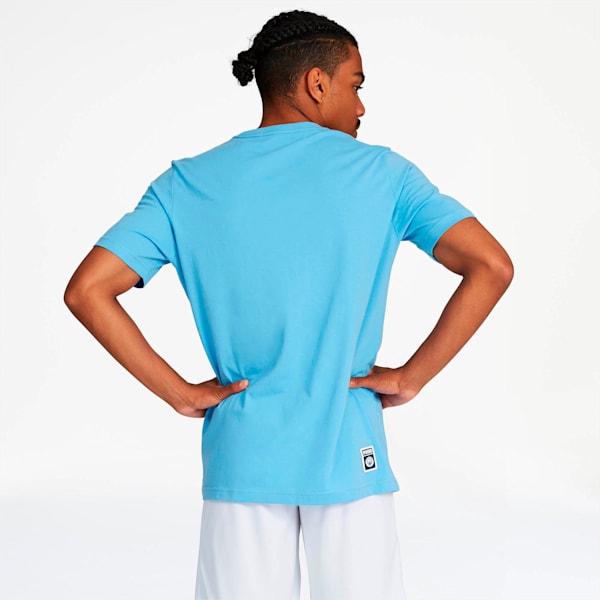 Manchester City FC Men's Shoe Tag Tee, Team Light Blue-Puma white, extralarge