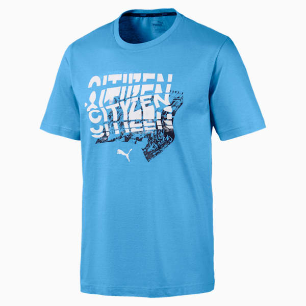 Manchester City FC Men's Graphic Tee, Team Light Blue, extralarge