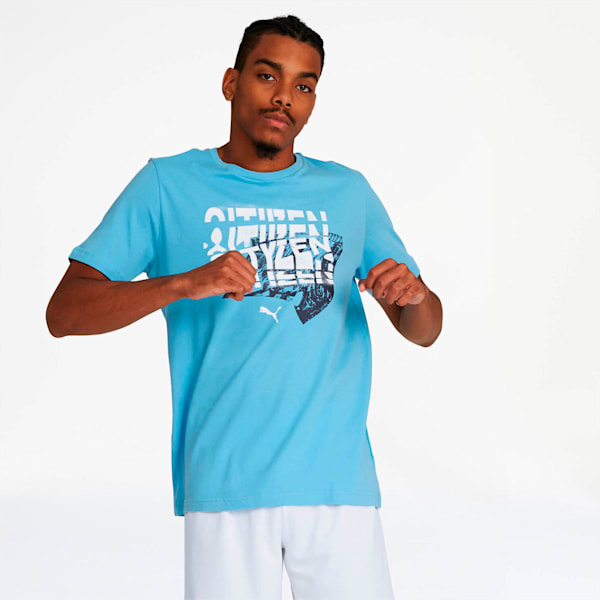 Manchester City FC Men's Graphic Tee, Team Light Blue, extralarge