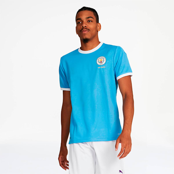 Manchester City FC 125 Year Anniversary Men’s Replica Jersey, Marina-Puma White, extralarge