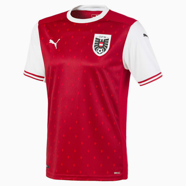 ÖFB Men's Replica Jersey, Chili Pepper-Puma White, extralarge
