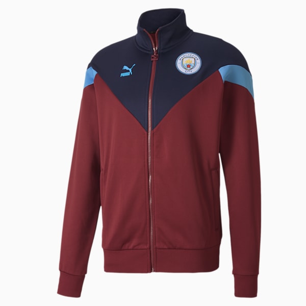 Manchester City FC Iconic MCS Men's Track Jacket, Cordovan-Peacoat, extralarge