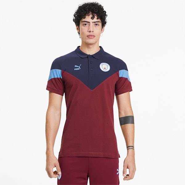 Manchester City FC Iconic MCS Men's Polo, Cordovan, extralarge
