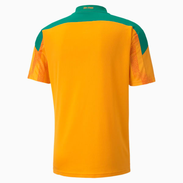 Ivory Coast Men's Home Replica Jersey, Flame Orange-Pepper Green, extralarge