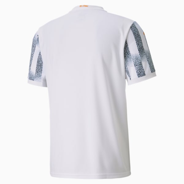 Ivory Coast Men's Away Replica Jersey, Puma White-Flame Orange, extralarge