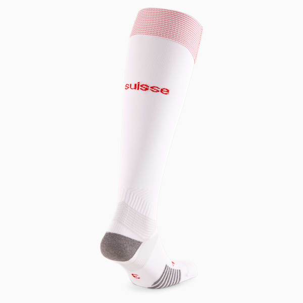 Suisse Men's Away Replica Socks, Puma White-Puma Red, extralarge