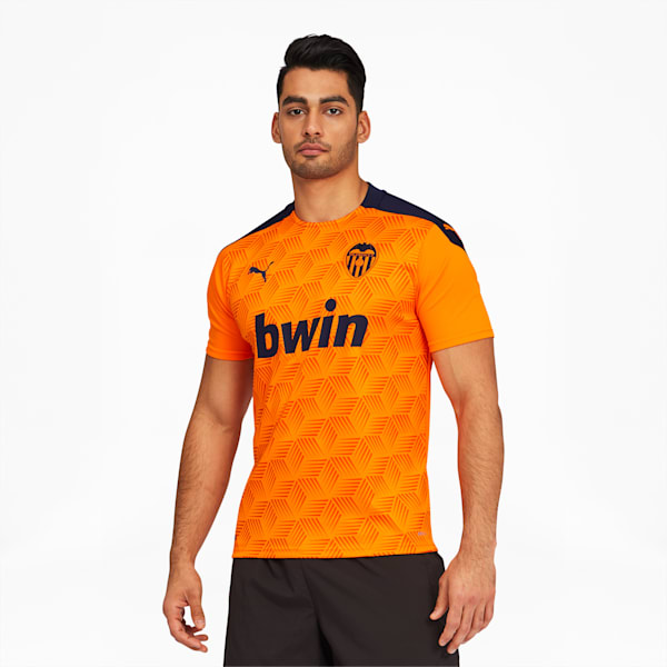 Valencia CF Men's Away Replica Jersey, Vibrant Orange-Peacoat, extralarge