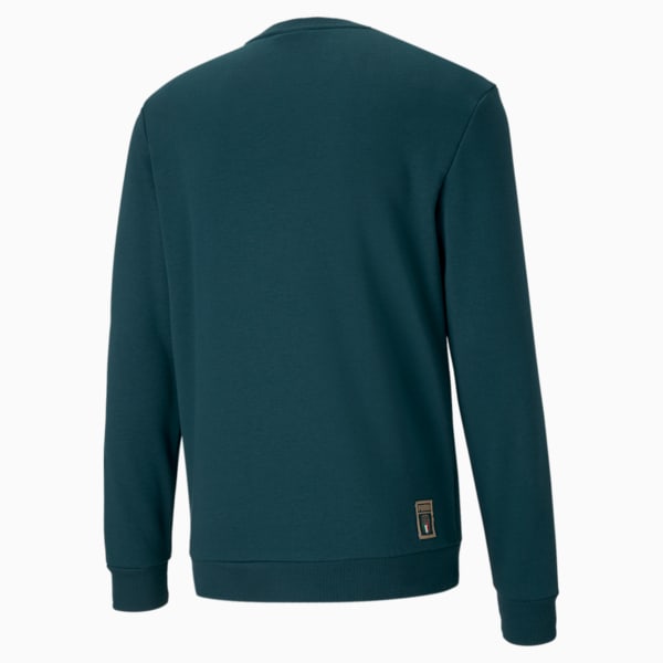 FIGC PUMA DNA Men's Crewneck Sweatshirt, Ponderosa Pine-Team Gold, extralarge