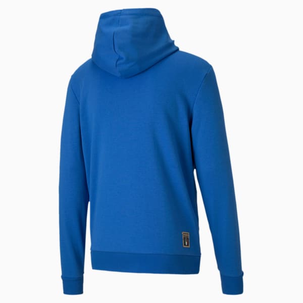 FIGC PUMA DNA Men's Hoodie, Team Power Blue-Team Gold, extralarge