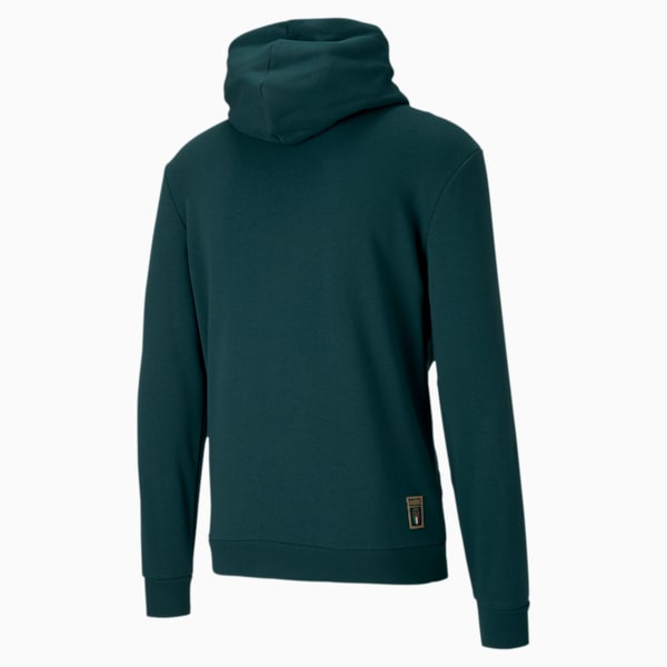FIGC PUMA DNA Men's Hoodie, Ponderosa Pine-Team Gold, extralarge