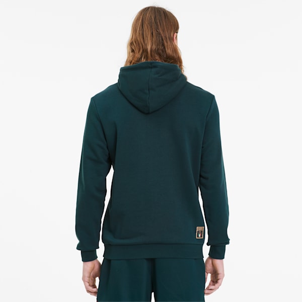 FIGC PUMA DNA Men's Hoodie, Ponderosa Pine-Team Gold, extralarge