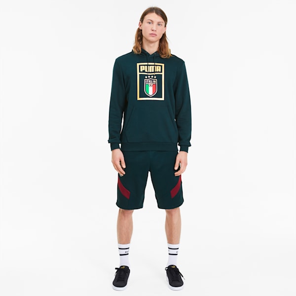 FIGC PUMA DNA Men's Hoodie, Ponderosa Pine-Team Gold, extralarge