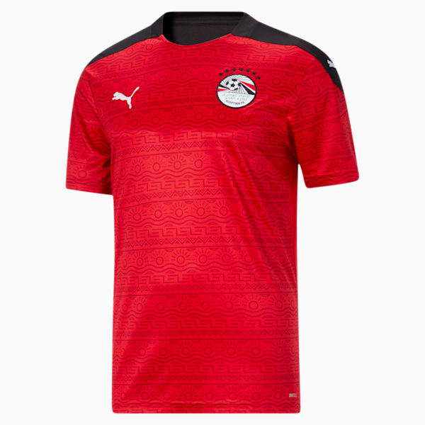 Egypt Men's Home Replica Jersey, Puma Red-Puma White, extralarge