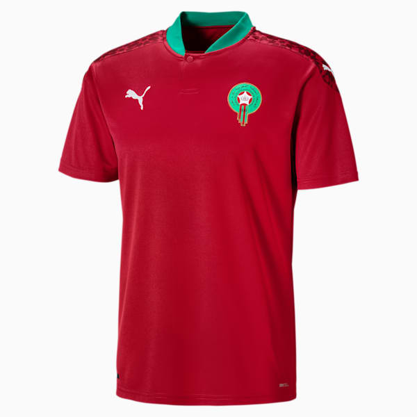 Morocco Men's Home Replica Jersey, Chili Pepper-Puma White, extralarge