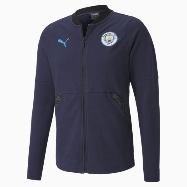 Manchester City Casuals Men's Football Jacket, Peacoat-Team Light Blue, extralarge-IND