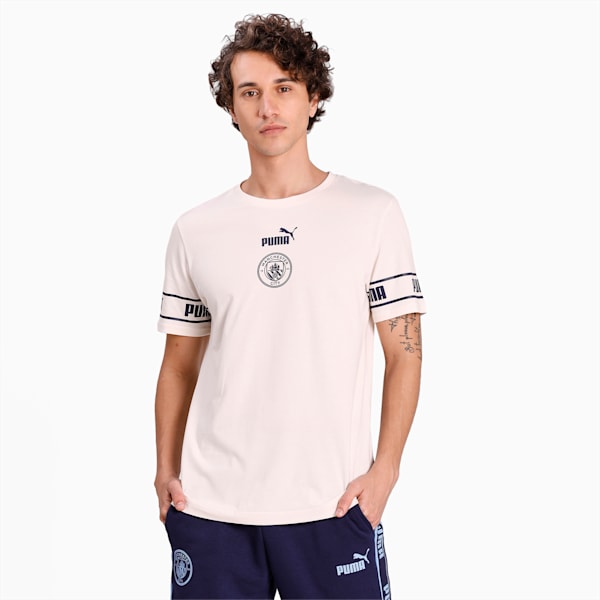 Manchester City ftblCULTURE Men's Football T-Shirt, Whisper White-Peacoat, extralarge-IND