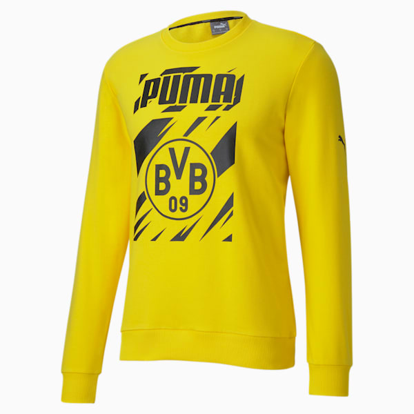 BVB ftblCORE Graphic Men's Football Sweater, Cyber Yellow-Puma Black