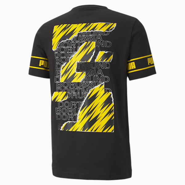 BVB ftblCulture Men's Tee, Puma Black-Cyber Yellow, extralarge