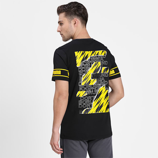 BVB ftblCulture Men's Tee, Puma Black-Cyber Yellow, extralarge
