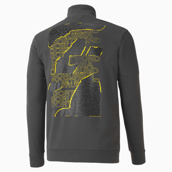 BVB ftblCULTURE Men's Football Track Jacket, Asphalt-Cyber Yellow, extralarge-IND