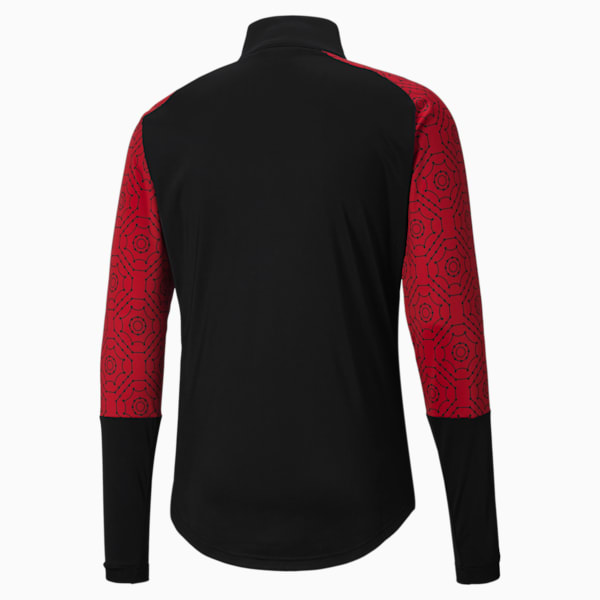 AC Milan Men's Home Stadium Jacket, Puma Black-Tango Red, extralarge