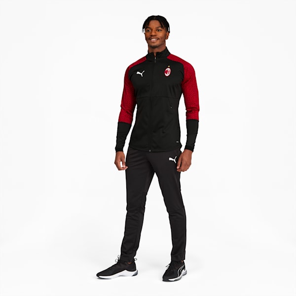 AC Milan Men's Home Stadium Jacket, Puma Black-Tango Red, extralarge