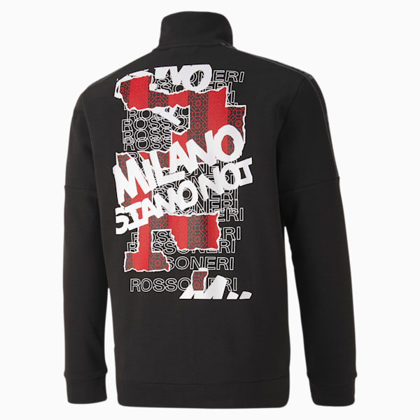 AC Milan ftblCulture Men’s Football Track Jacket, Puma Black-Tango Red