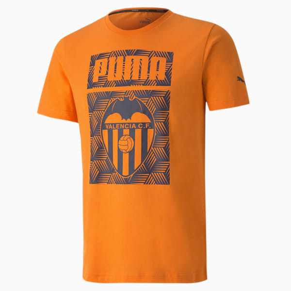 Valencia CF ftblCORE Graphic Men's Football T-Shirt, Vibrant Orange-Peacoat, extralarge-IND