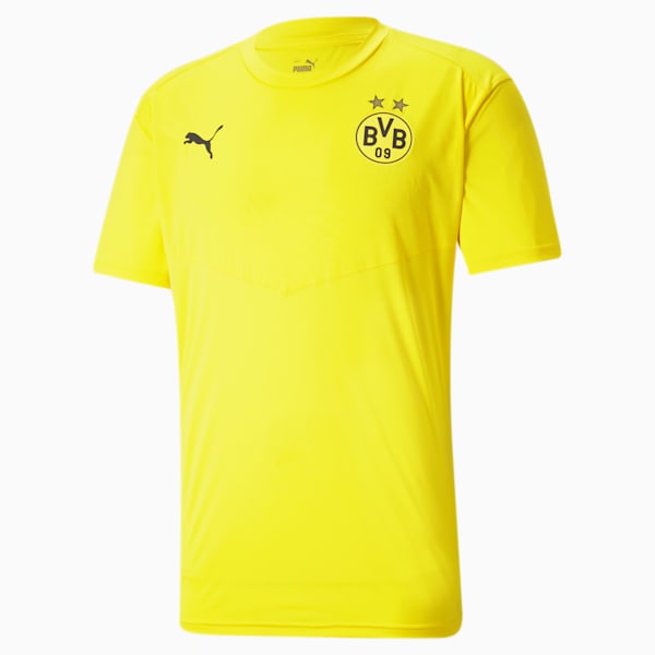ドルムント BVB ウォームアップ Tシャツ, Cyber Yellow-Puma Black, extralarge
