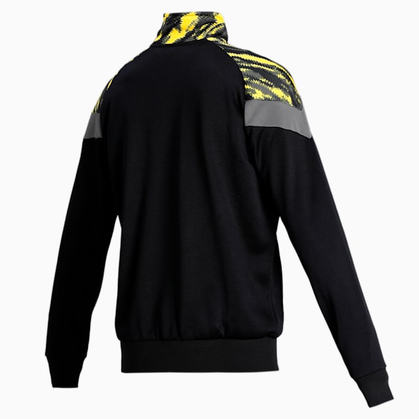 BVB Iconic MCS Men's Football Track Jacket, Puma Black-Cyber Yellow, extralarge-IND