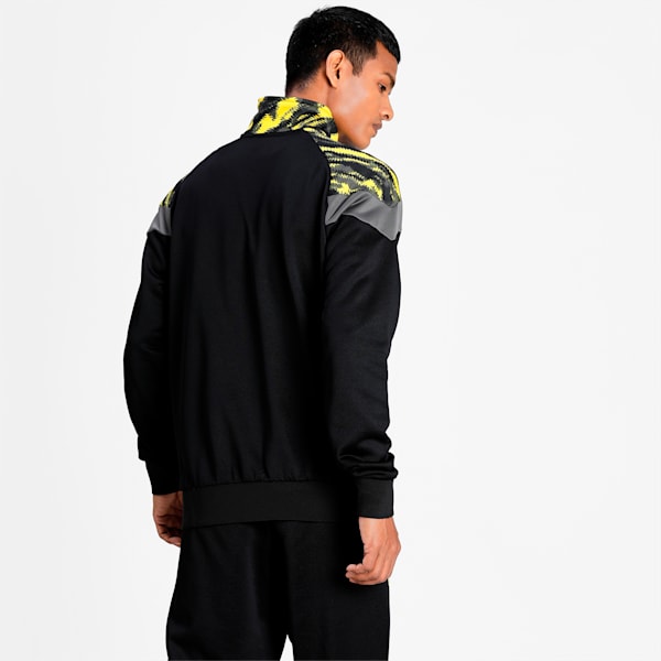 BVB Iconic MCS Men's Track Jacket, Puma Black-Cyber Yellow, extralarge