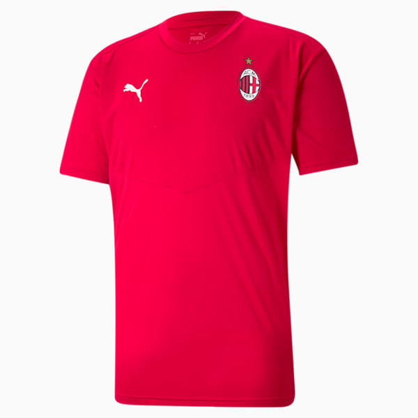 ACM Warm-up Men's Football Performance Fit T-shirt, Tango Red -Puma Black, extralarge-IND