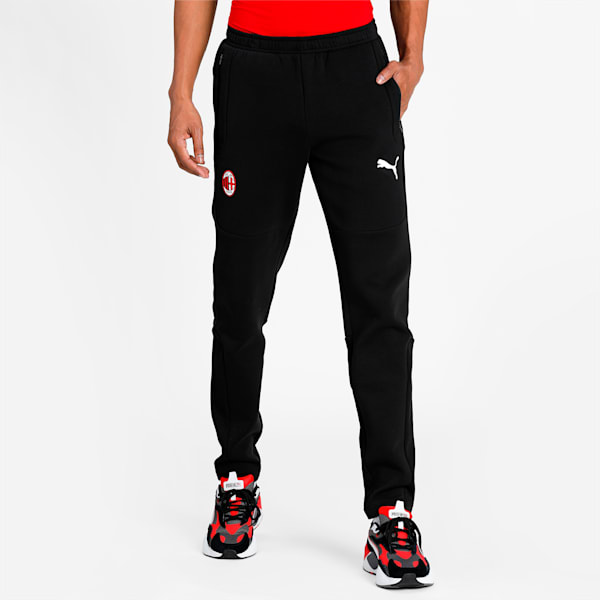 ACM MCS Iconic Men's Football Track Pants, Tango Red -Puma Black, extralarge-IND