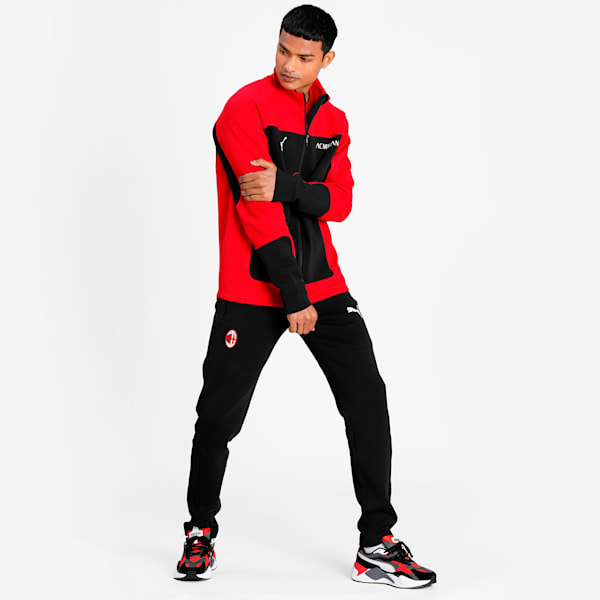 ACM MCS Iconic Men's Football Track Pants, Tango Red -Puma Black, extralarge-IND