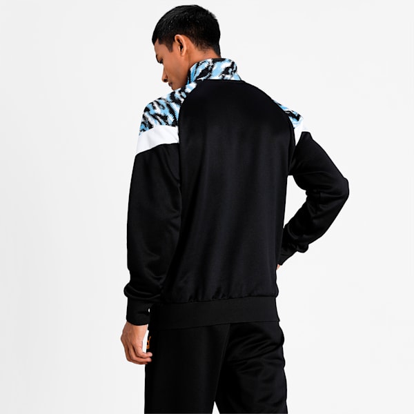 Manchester City FC Iconic MCS Men's Track Jacket, Puma Black-Spectra Yellow, extralarge