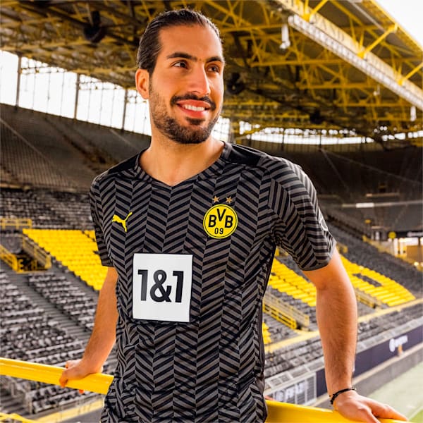 BVB Away Shirt Men's Replica T-Shirt, Asphalt-Puma Black, extralarge-IND