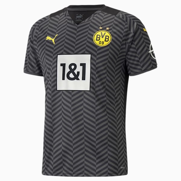 BVB Away Shirt Men's Replica T-Shirt, Asphalt-Puma Black, extralarge-IND