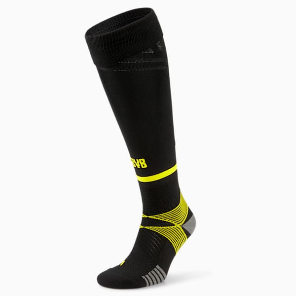 BVB Replica Men's Band Football Socks, Puma Black-Cyber Yellow