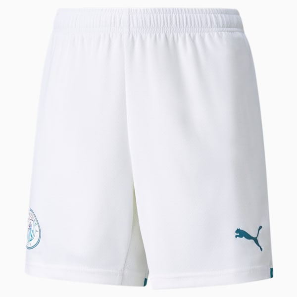 Manchester City Youth Replica Shorts, Puma White-Ocean Depths, extralarge-IND