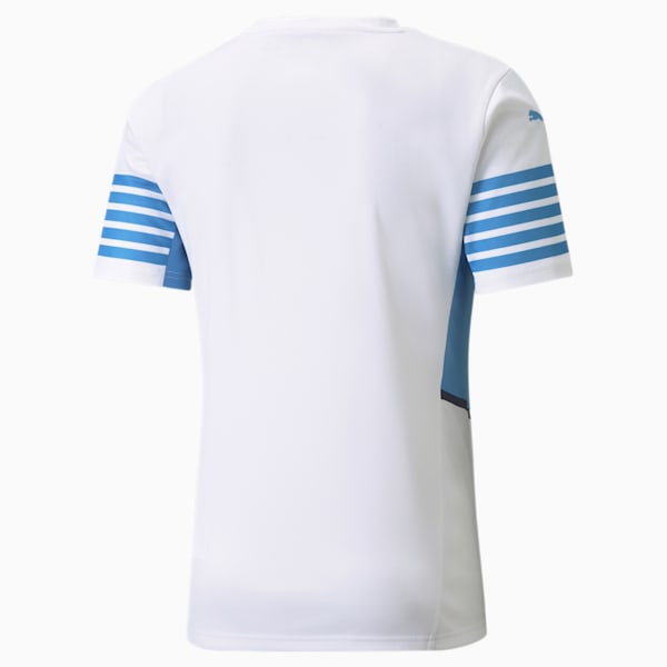 Olympique de Marseille Away Men's Replica Shirt, Puma White-Bleu Azur, extralarge-IND