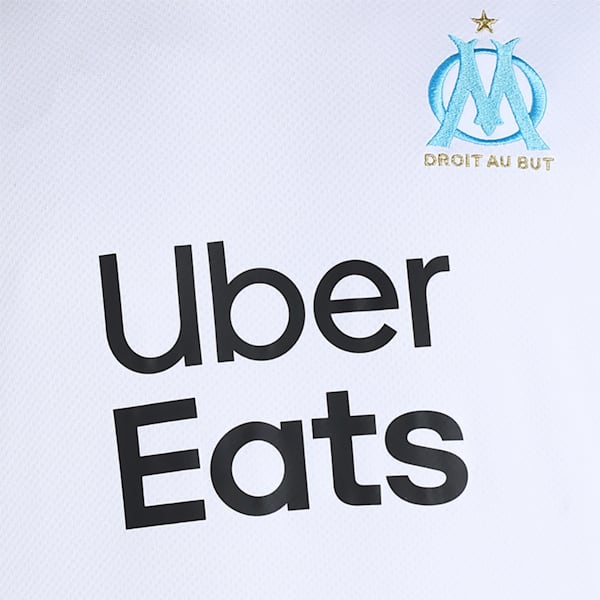 Olympique de Marseille Away Men's Replica Shirt, Puma White-Bleu Azur, extralarge-IND