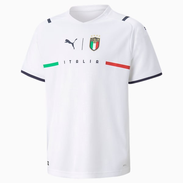 FIGC Away Kids' Replica Jersey JR, Puma White-Peacoat, extralarge