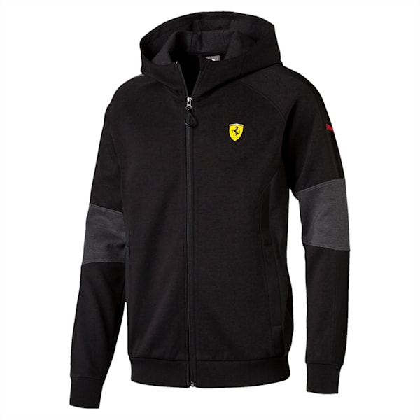 Ferrari Men’s Hooded Sweat Jacket, Puma Black, extralarge-IND