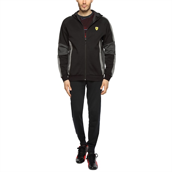 Ferrari Men’s Hooded Sweat Jacket, Puma Black, extralarge-IND