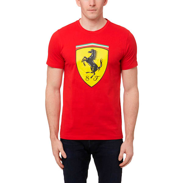 Ferrari Men's Big Shield T-Shirt, Rosso Corsa, extralarge