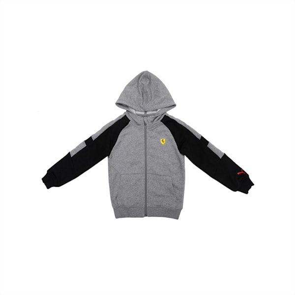 Ferrari  Kids' Hooded Sweat Jacket, Medium Gray Heather, extralarge-IND