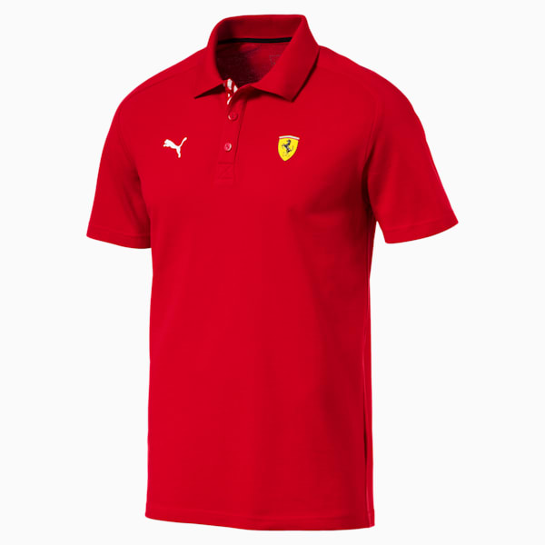 Ferrari Men's Polo Shirt, Rosso Corsa, extralarge
